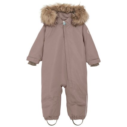 En Fant Pine Bark Baby Flyverdragt m. Fake Fur - Str. 80